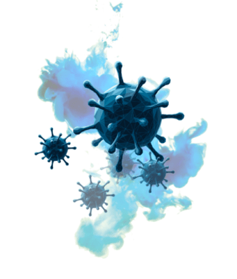Virus floating within water
